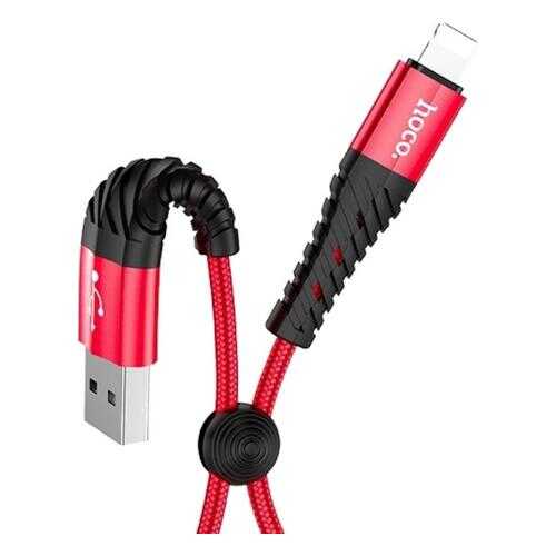 Кабель Hoco X38 USB - Lightning, 2.4A, 0,25м Red в Благо