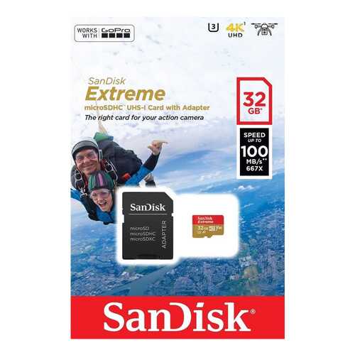 Карта памяти SanDisk Extreme Micro SDHC SDSQXAF-032G-GN6AA 32GB в Благо