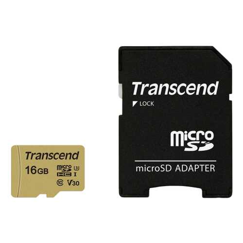 Карта памяти Transcend Micro SD 500S TS16GUSD500S 16GB в Благо