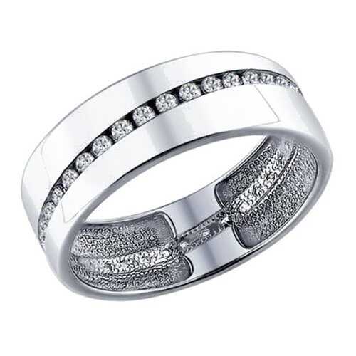 Обручальное кольцо женское SOKOLOV из серебра с фианитами 94110027 р.15 в Благо