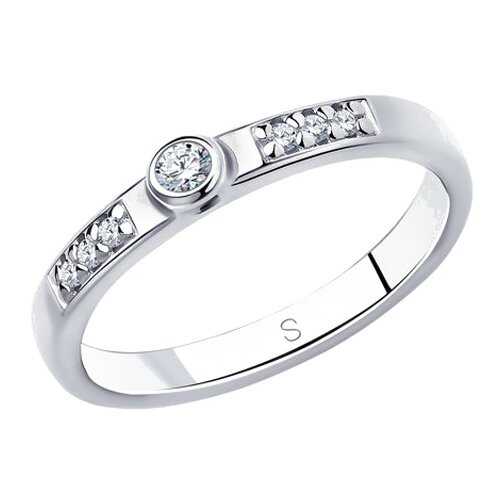 Помолвочное кольцо женское SOKOLOV из серебра с фианитами 94010698 р.17 в Благо