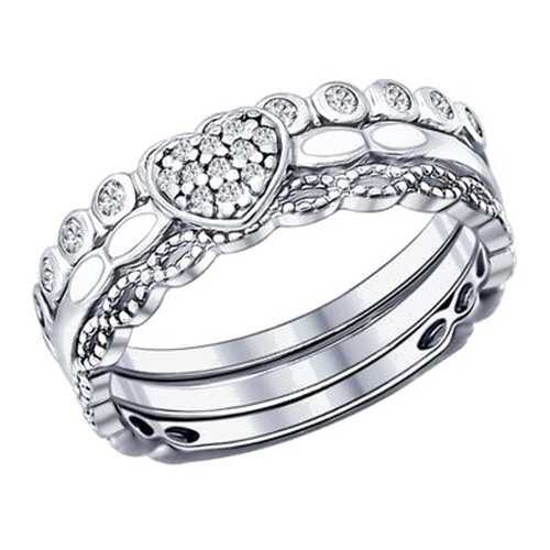 Наборное кольцо женское с фианитами SOKOLOV 94011705 р.16.5 в Благо