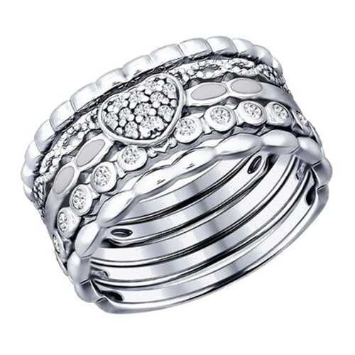 Наборное кольцо женское с фианитами SOKOLOV 94011708 р.16 в Благо