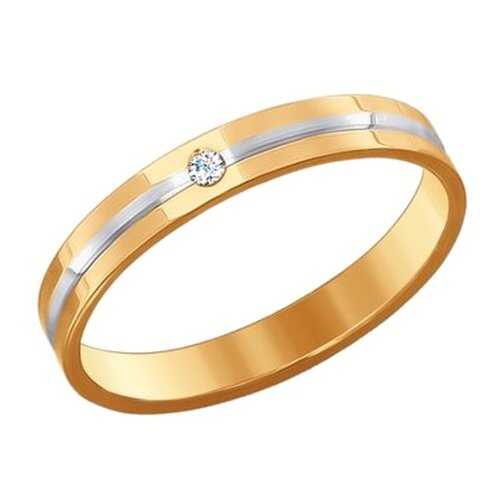 Обручальное кольцо женское SOKOLOV из золота с бриллиантом 1110182 р.16.5 в Благо