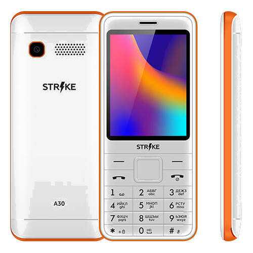 Мобильный телефон STRIKE A30 White/Orange в Благо