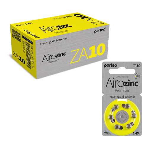 Батарейка Perfeo ZA10/6BL Airozinc Premium 60 шт в Благо