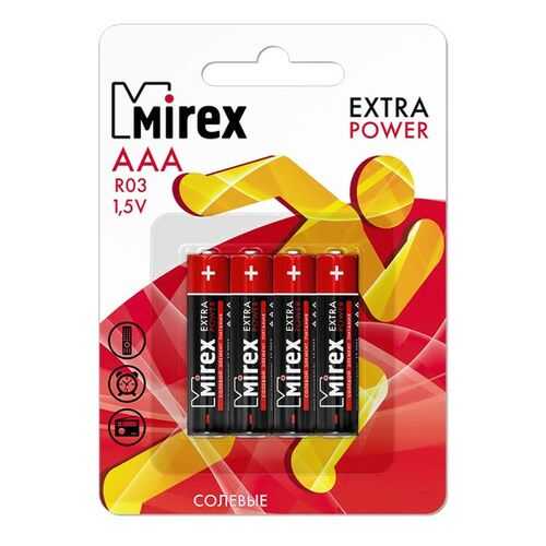 Батарейка солевая Mirex R03/AAA 1,5V 4 шт в Благо