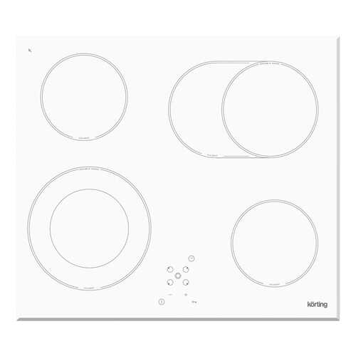 Встраиваемая варочная панель электрическая Korting HK 62051 BW White в Благо